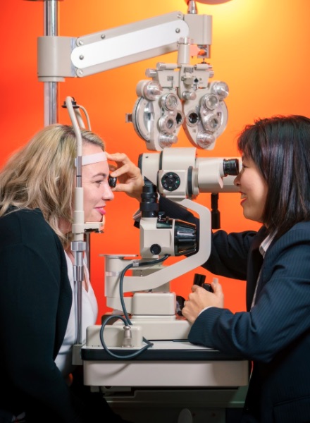 Eye Test with patient